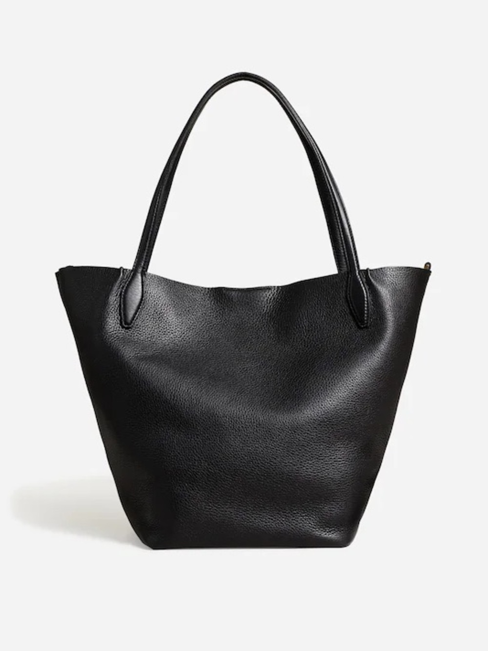 Madewell The Shopper Tote Black Pebbled Leather Oversized Work Bag Handbag